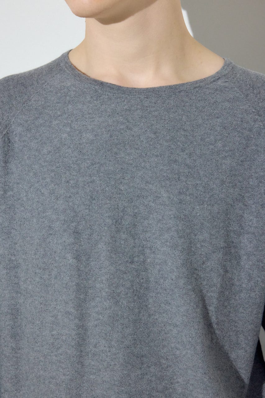 カシミヤミックスニットトップス T.GRY XL