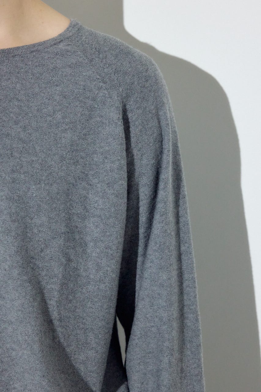 カシミヤミックスニットトップス T.GRY XL