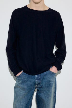 カシミヤミックスニットトップス