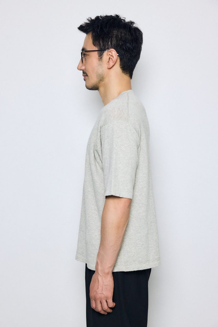 リネンブレンドニットTシャツ L/GRY L