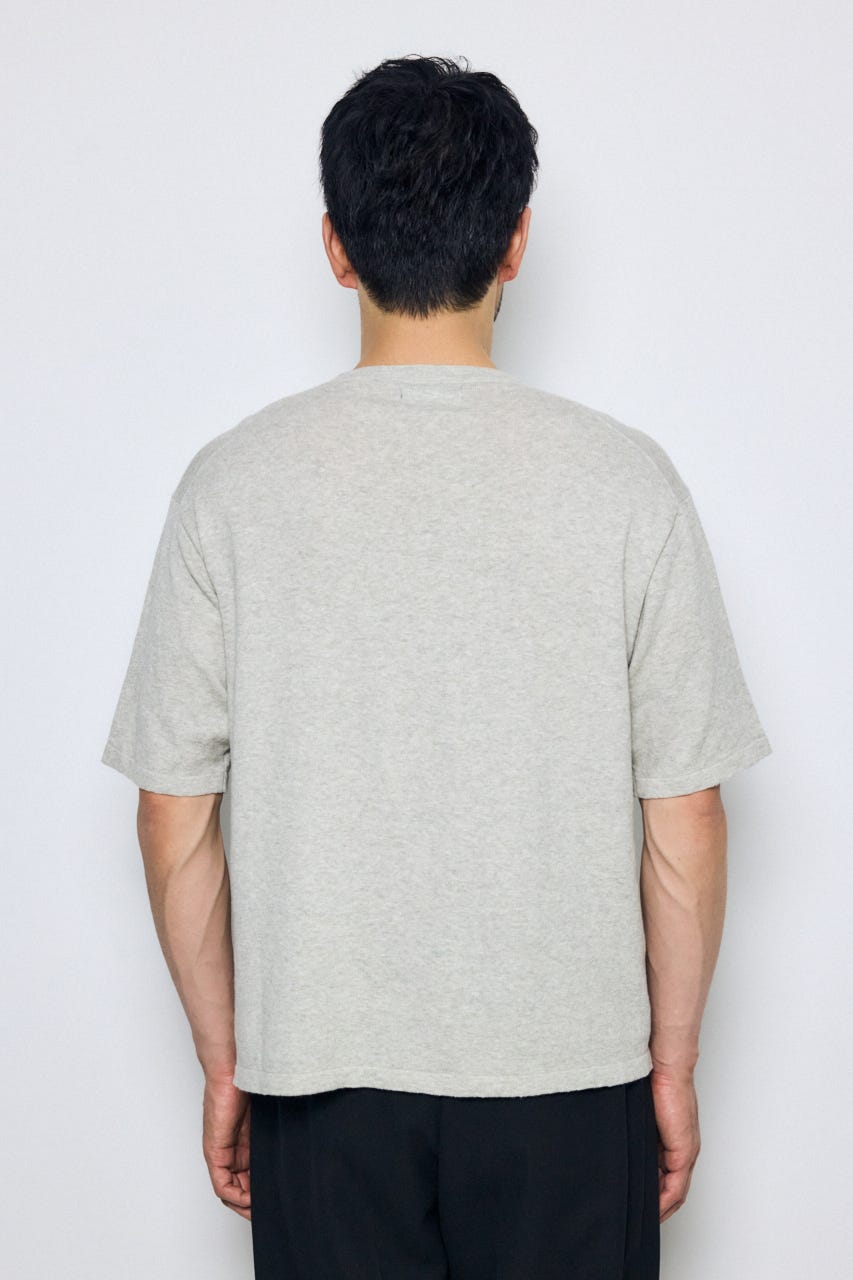 リネンブレンドニットTシャツ L/GRY L