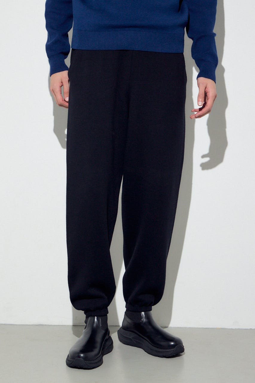 ハイゲージニットパンツ BLK M