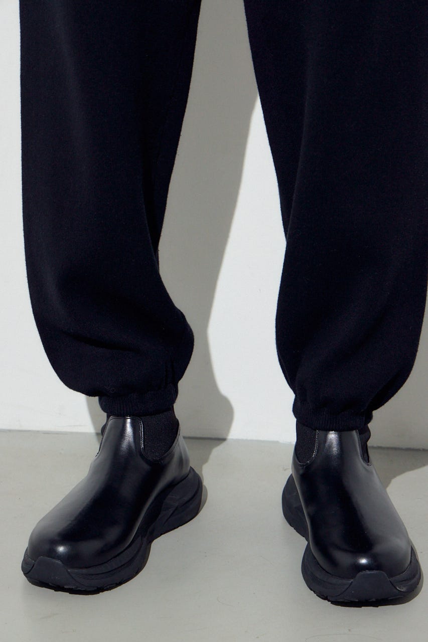 ハイゲージニットパンツ BLK M