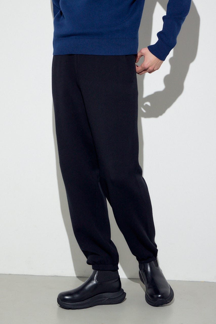 ハイゲージニットパンツ BLK M