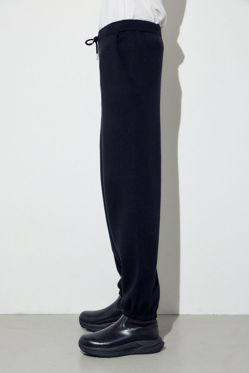 ハイゲージニットパンツ BLK M