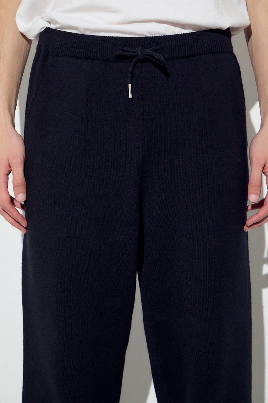 ハイゲージニットパンツ BLK M
