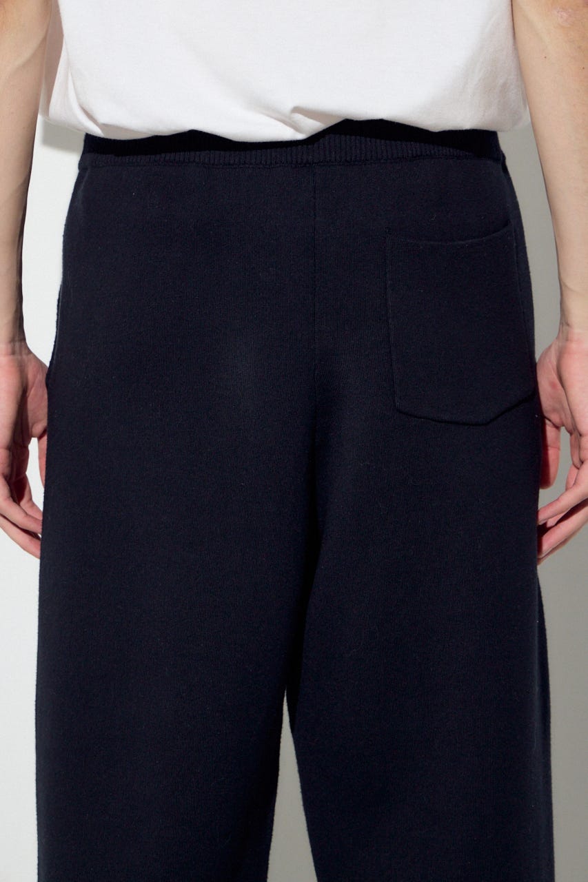 ハイゲージニットパンツ BLK M