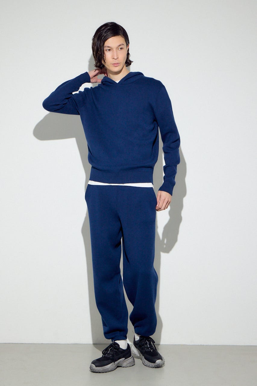 ハイゲージニットパンツ NVY L