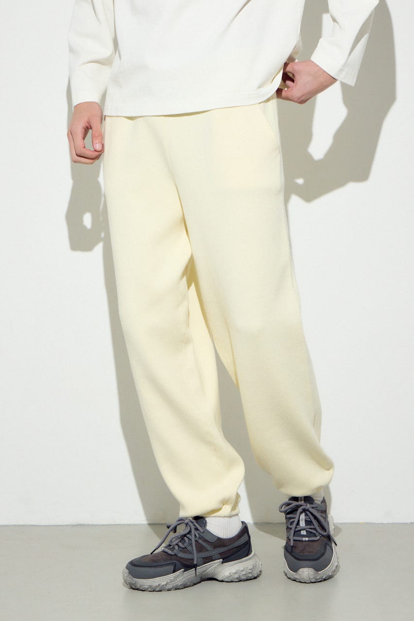 ハイゲージニットパンツ O/WHT M