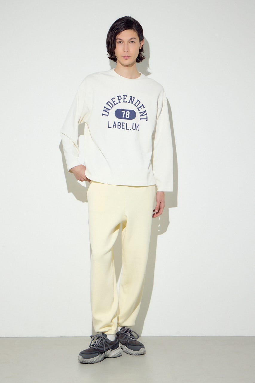 ハイゲージニットパンツ O/WHT M