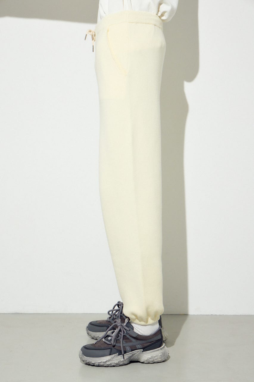 ハイゲージニットパンツ O/WHT M