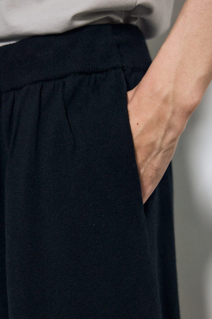 リラックスニットショートパンツ BLK L