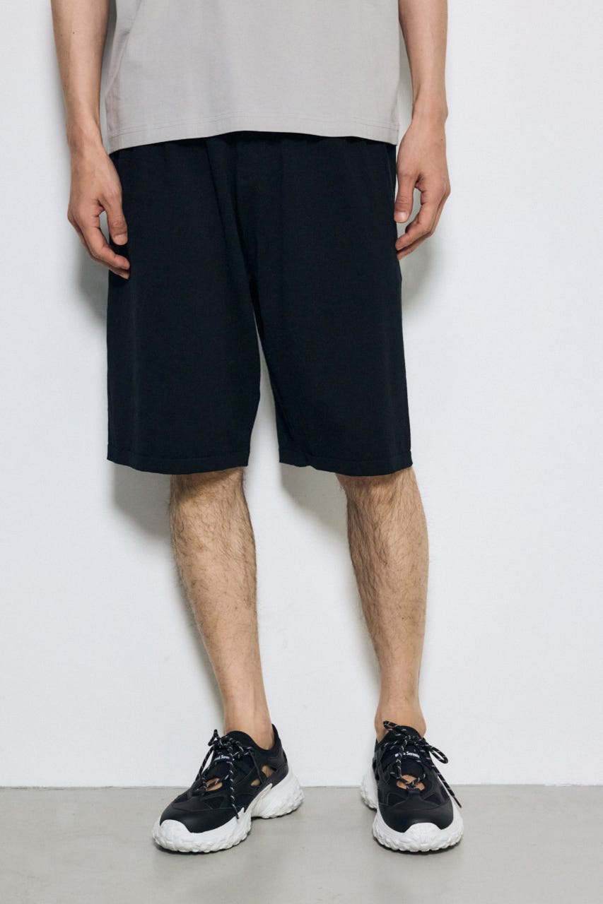 リラックスニットショートパンツ BLK L