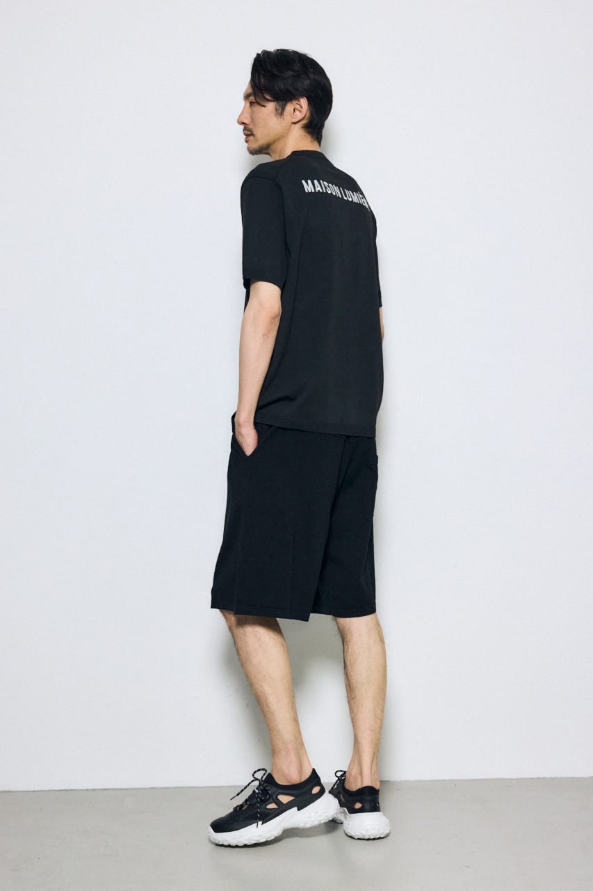 リラックスニットショートパンツ BLK L