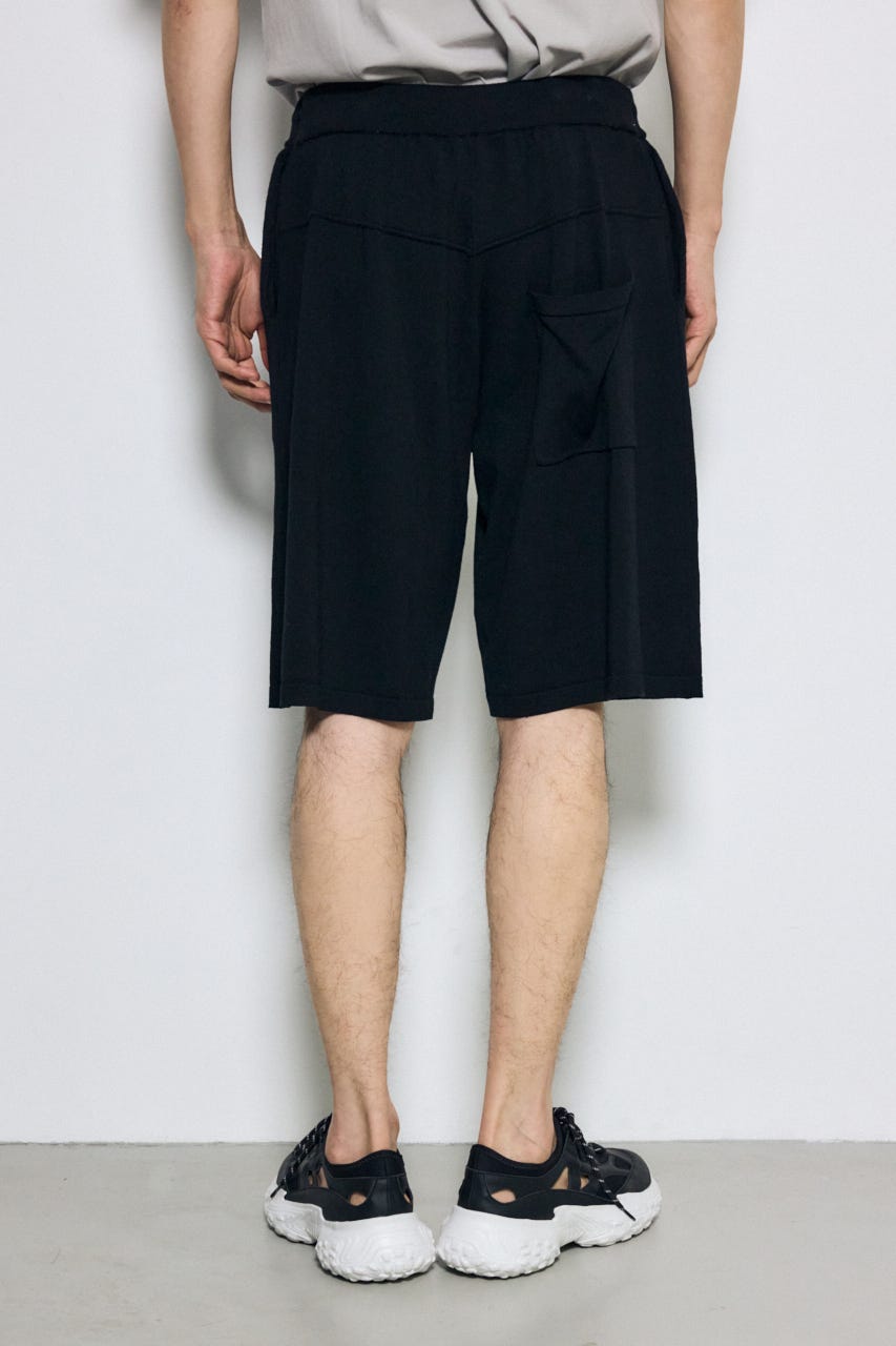 リラックスニットショートパンツ BLK L
