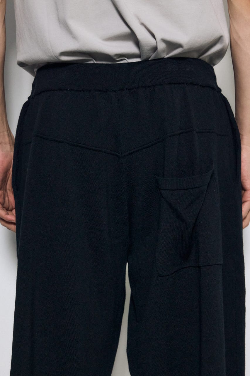 リラックスニットショートパンツ BLK L