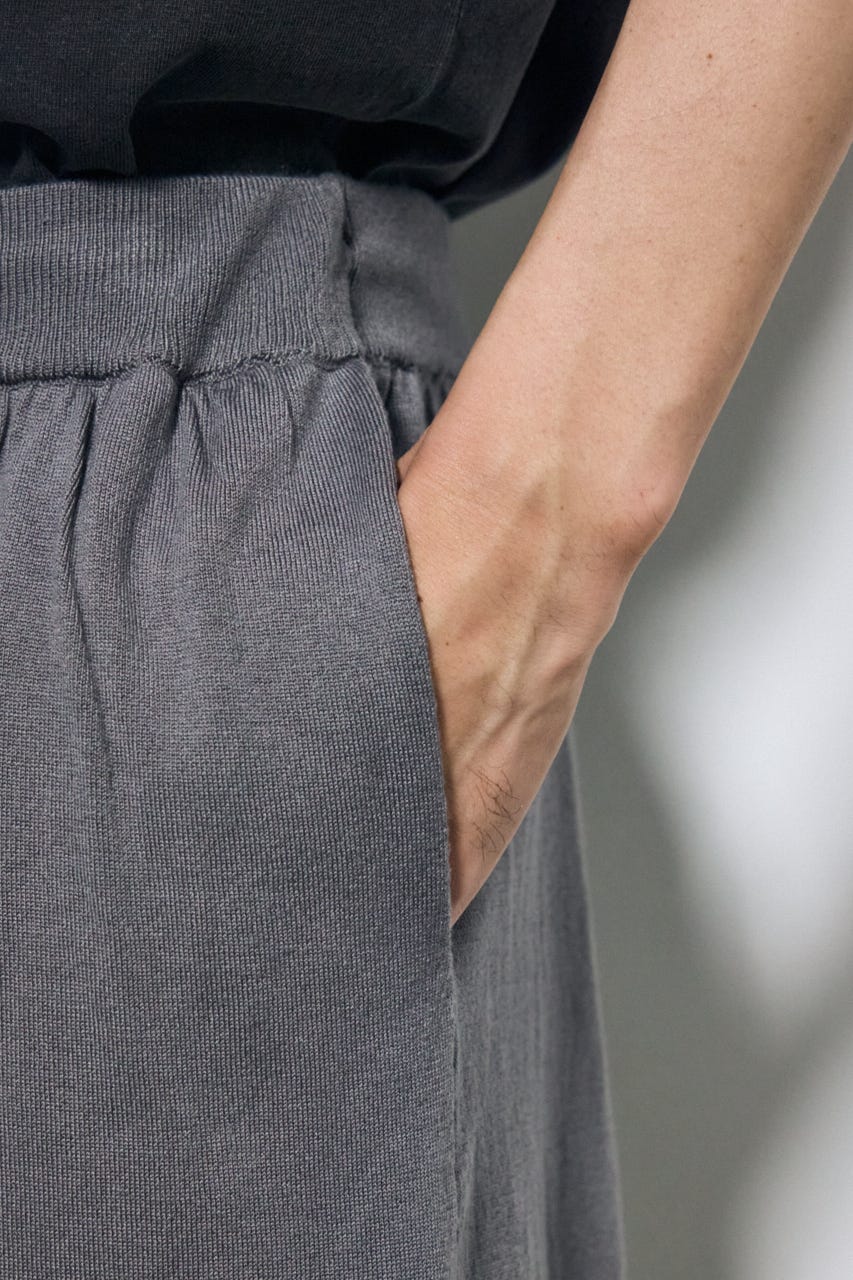 リラックスニットショートパンツ GRY M