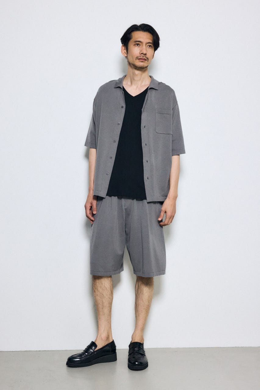 リラックスニットショートパンツ GRY M