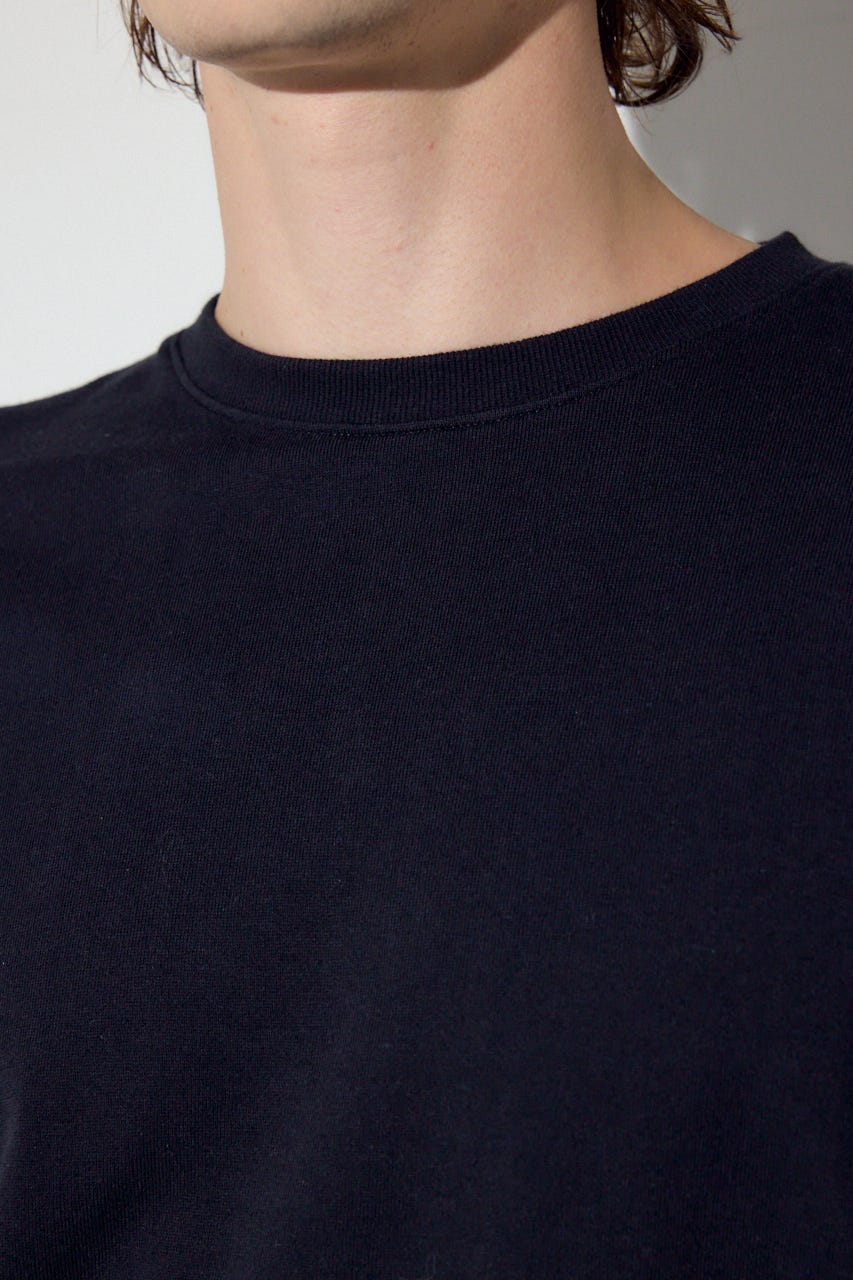 ミニ裏毛C/Nトップス BLK XL