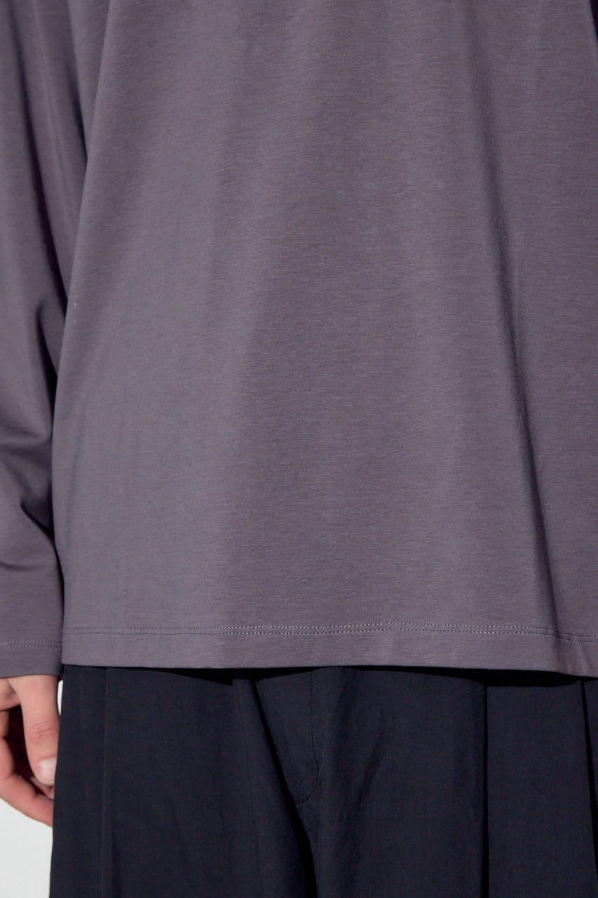 【SS先行アイテム】スムースタッチ長袖トップス L/BLK S