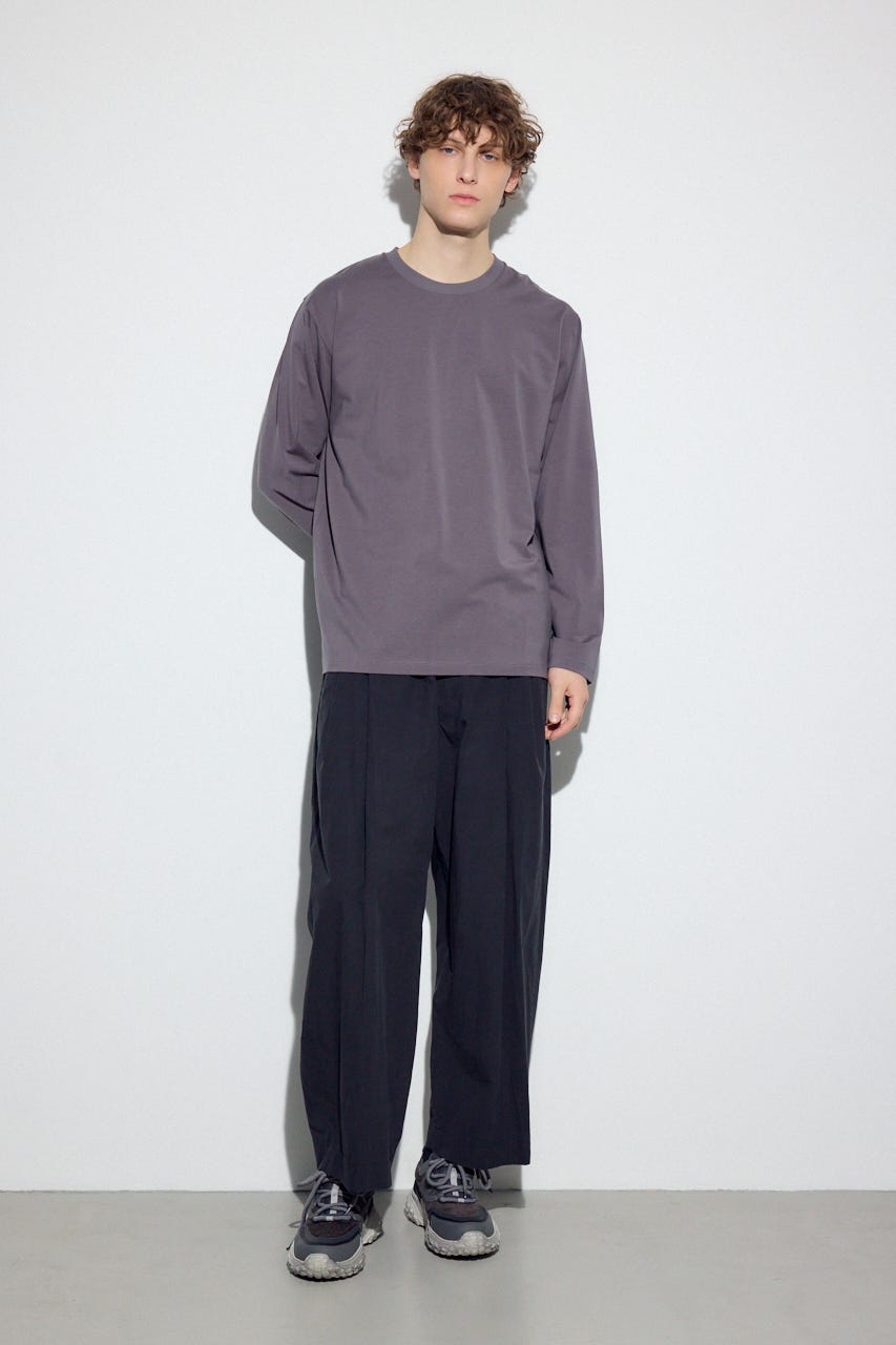 【SS先行アイテム】スムースタッチ長袖トップス L/BLK S