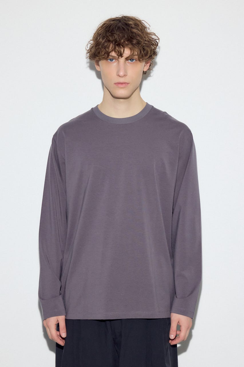 【SS先行アイテム】スムースタッチ長袖トップス L/BLK S