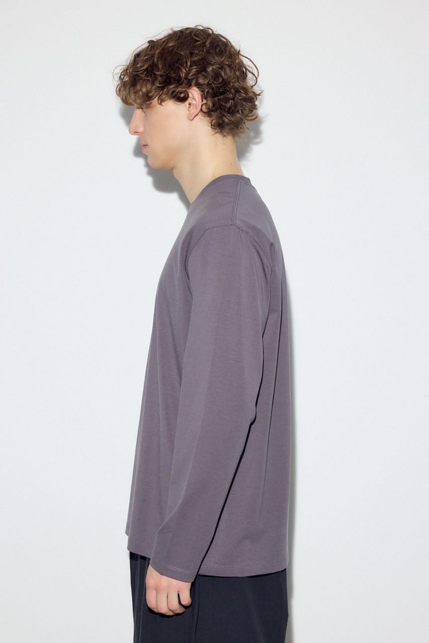 【SS先行アイテム】スムースタッチ長袖トップス L/BLK S