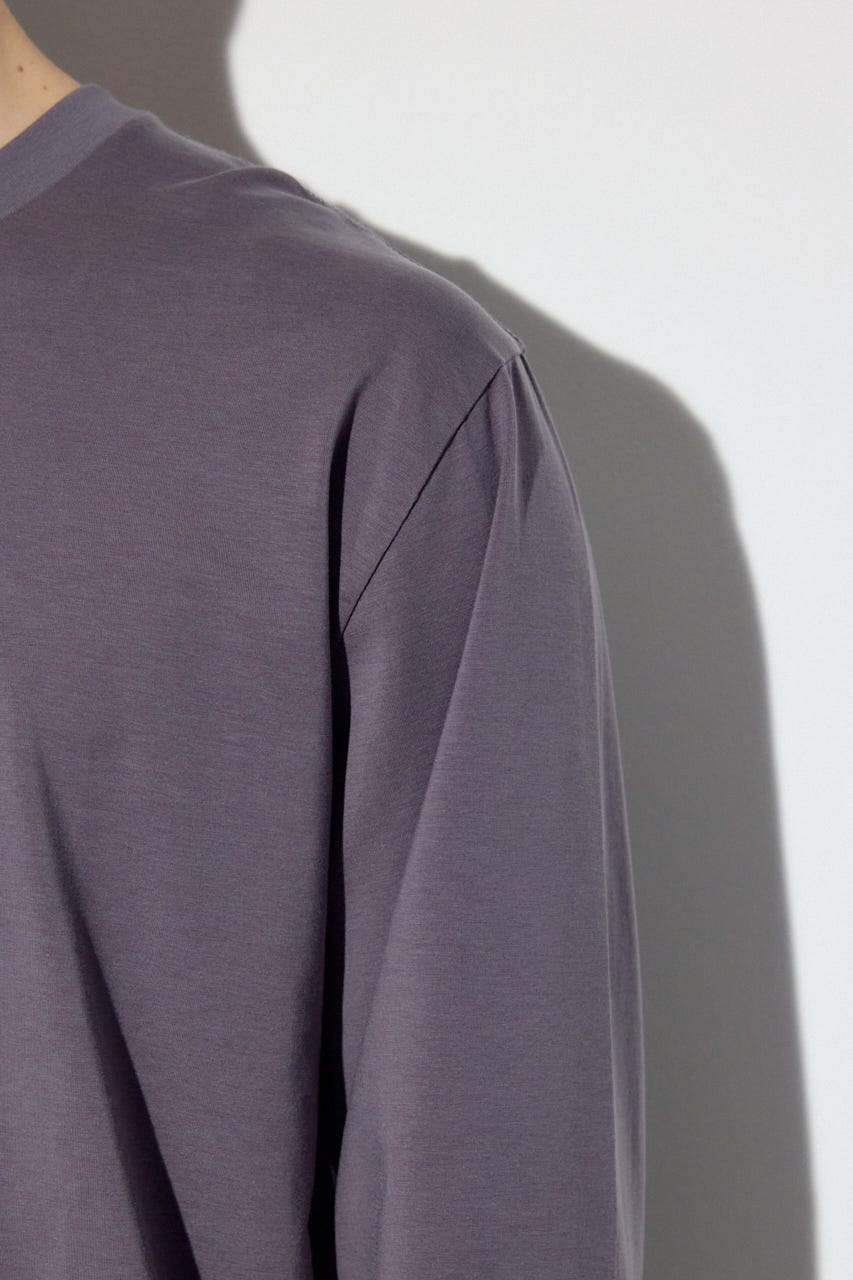 【SS先行アイテム】スムースタッチ長袖トップス L/BLK S