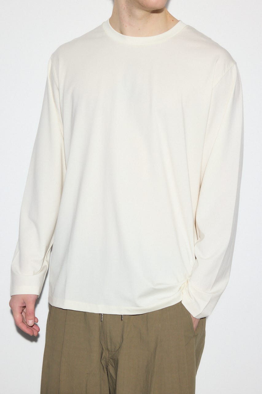【SS先行アイテム】スムースタッチ長袖トップス WHT M