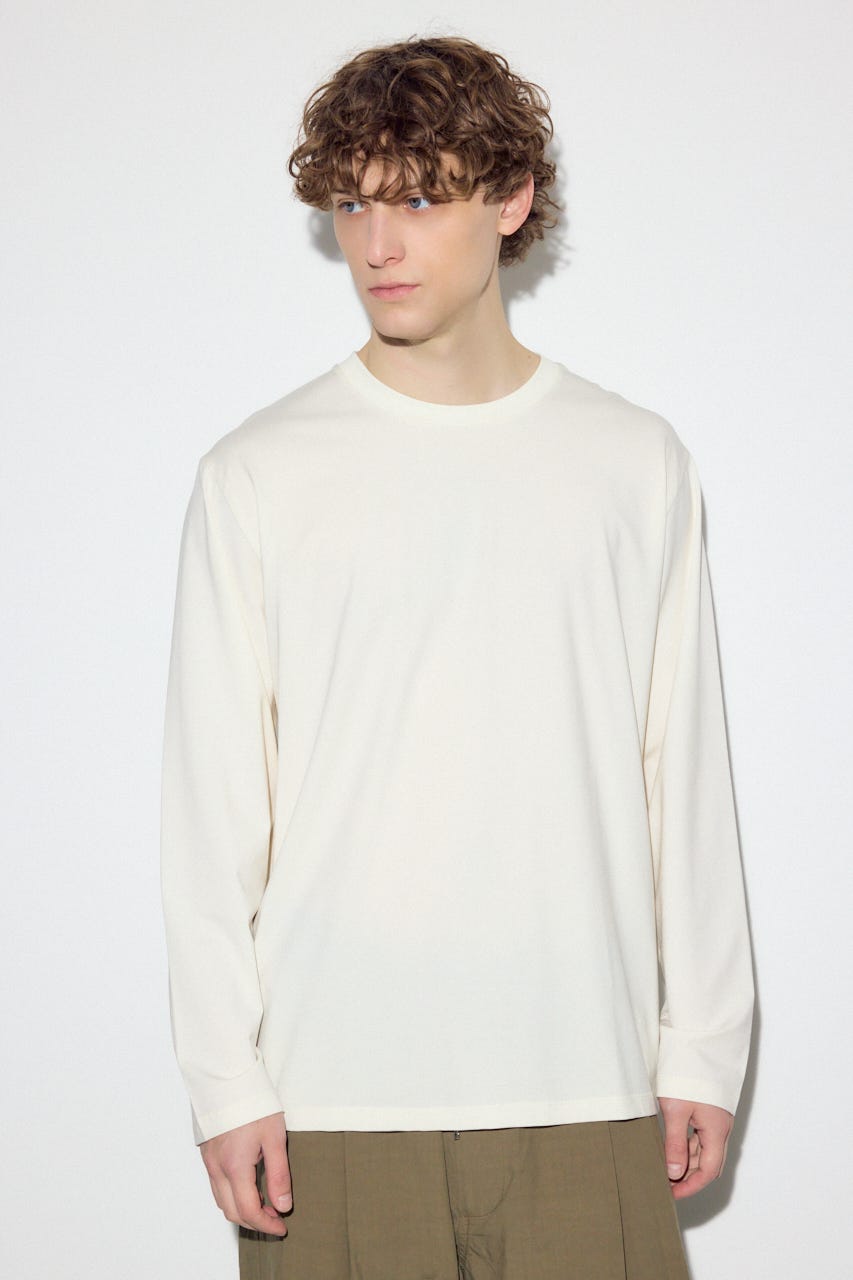 【SS先行アイテム】スムースタッチ長袖トップス WHT M