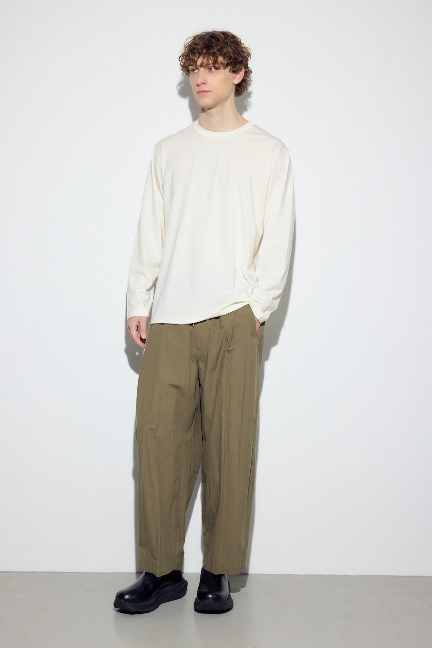 【SS先行アイテム】スムースタッチ長袖トップス WHT M