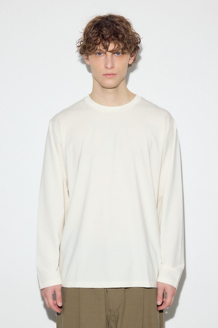 【SS先行アイテム】スムースタッチ長袖トップス WHT M