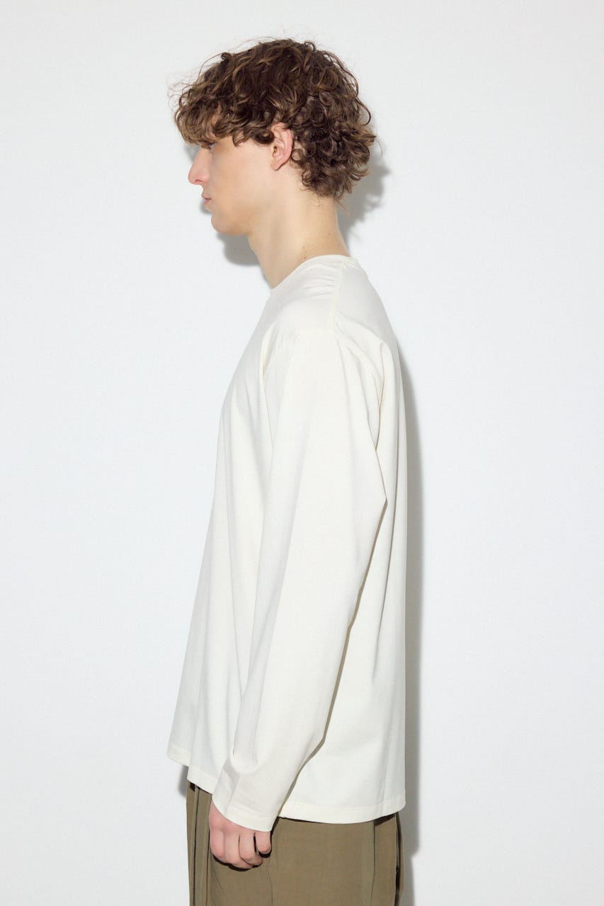 【SS先行アイテム】スムースタッチ長袖トップス WHT M