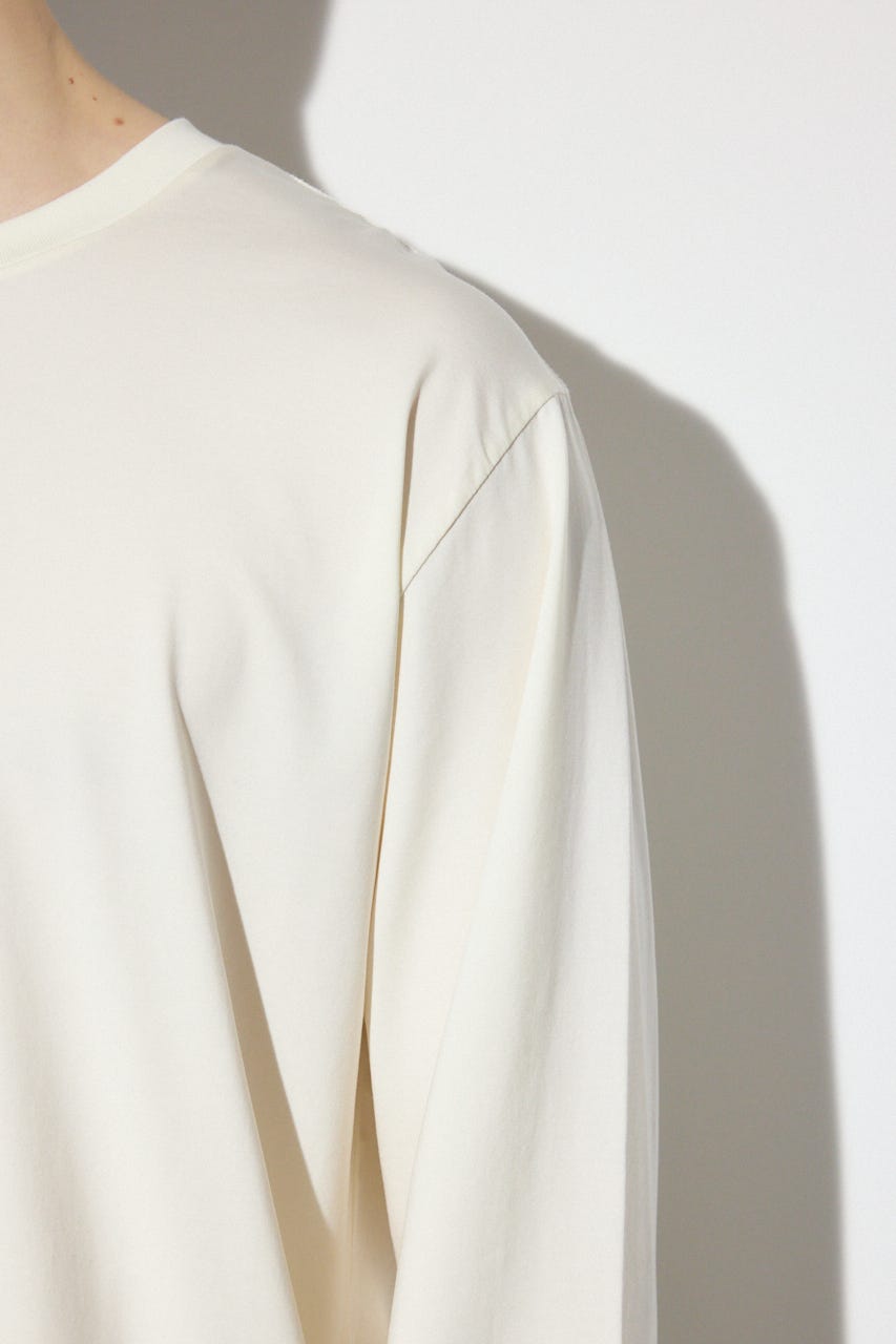 【SS先行アイテム】スムースタッチ長袖トップス WHT M
