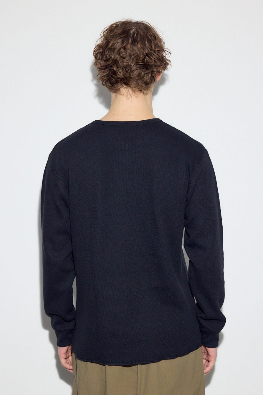 ソフトワッフルトップス BLK S