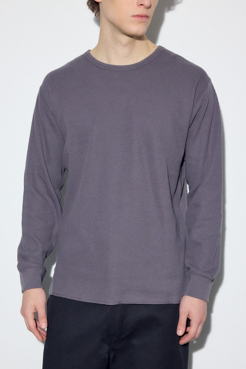 ソフトワッフルトップス GRY M