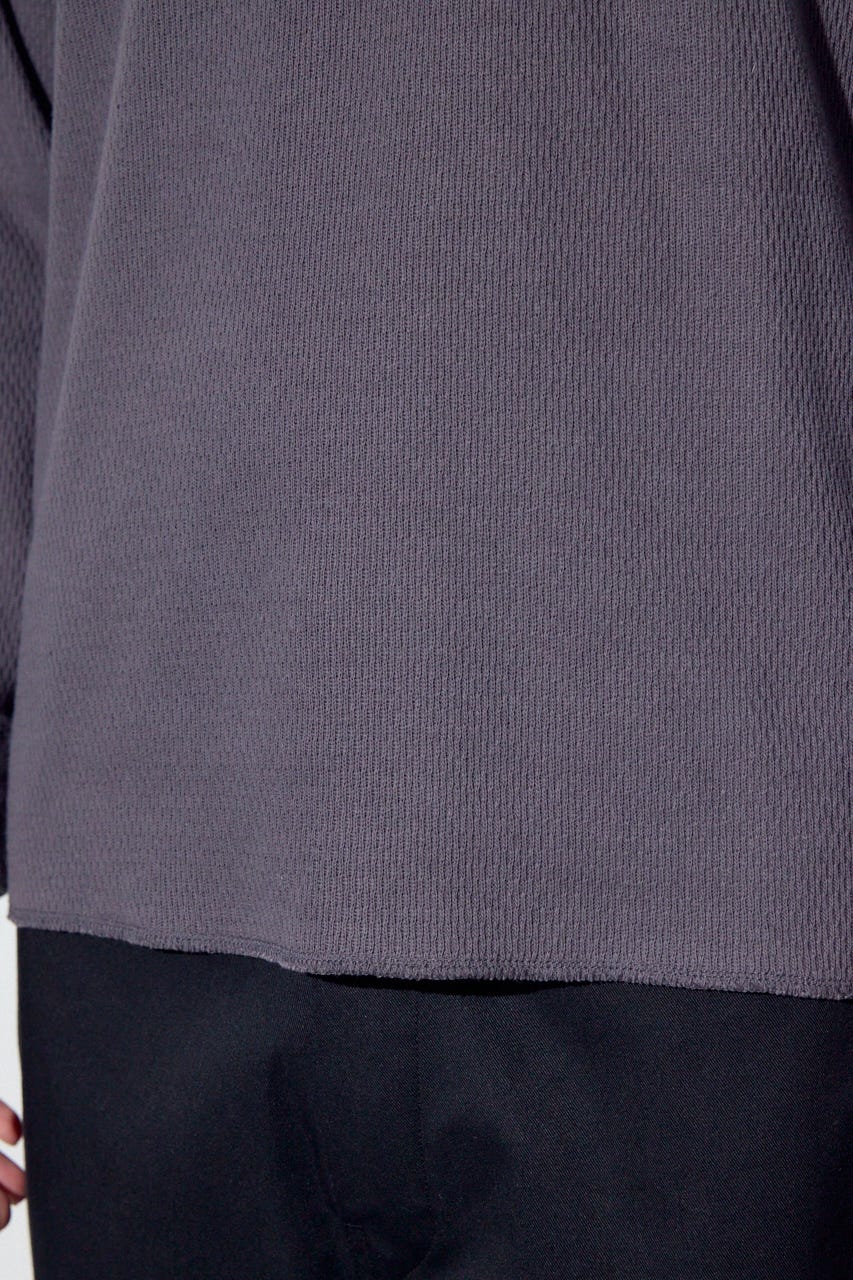 ソフトワッフルトップス GRY M