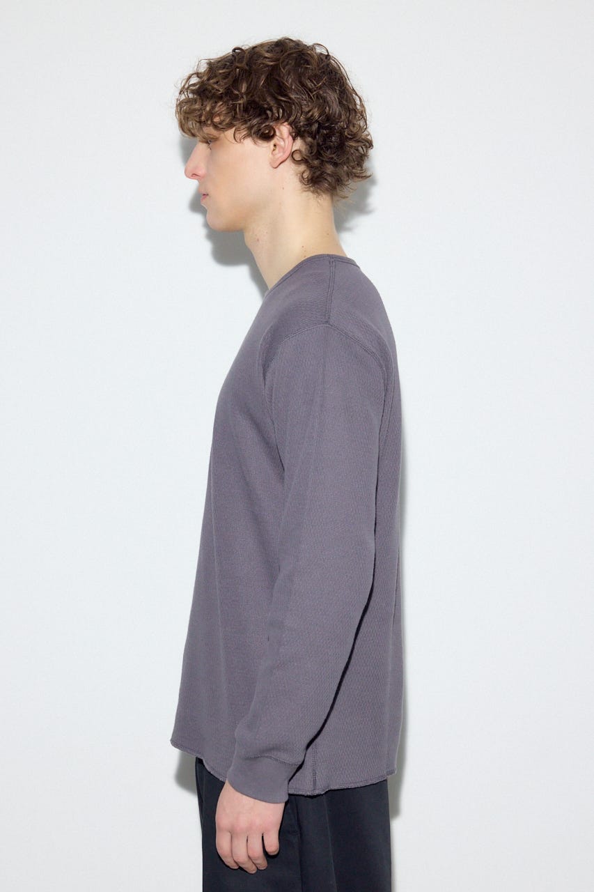 ソフトワッフルトップス GRY M