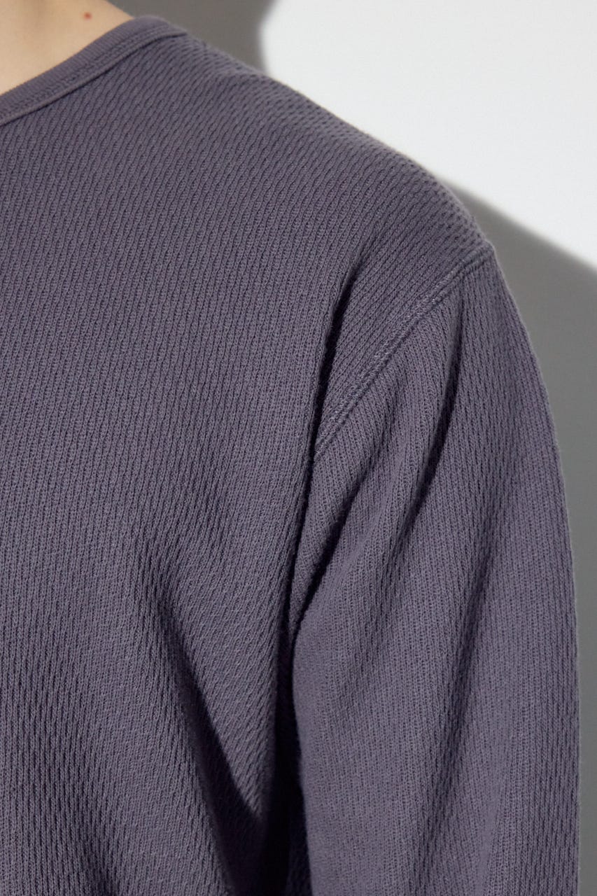 ソフトワッフルトップス GRY M