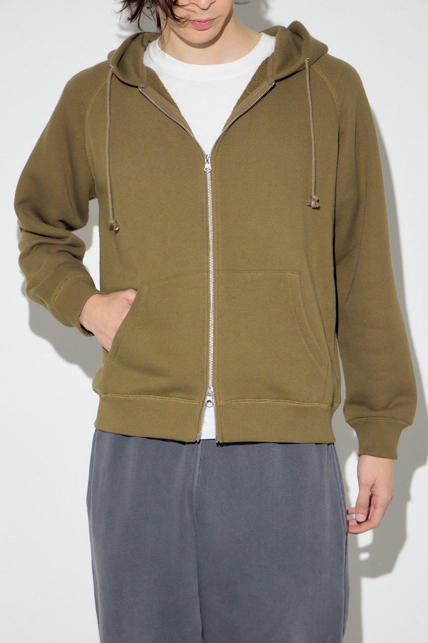 裏毛ジップアップパーカー D/KHA L