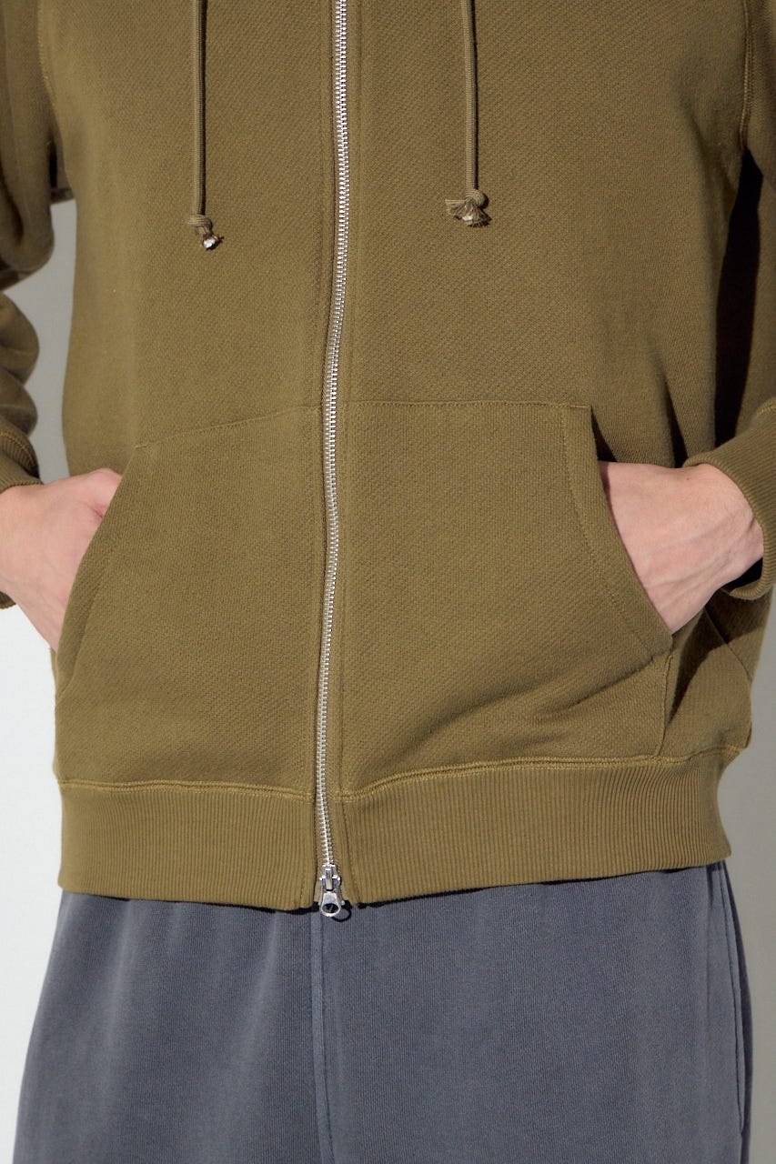 裏毛ジップアップパーカー D/KHA L