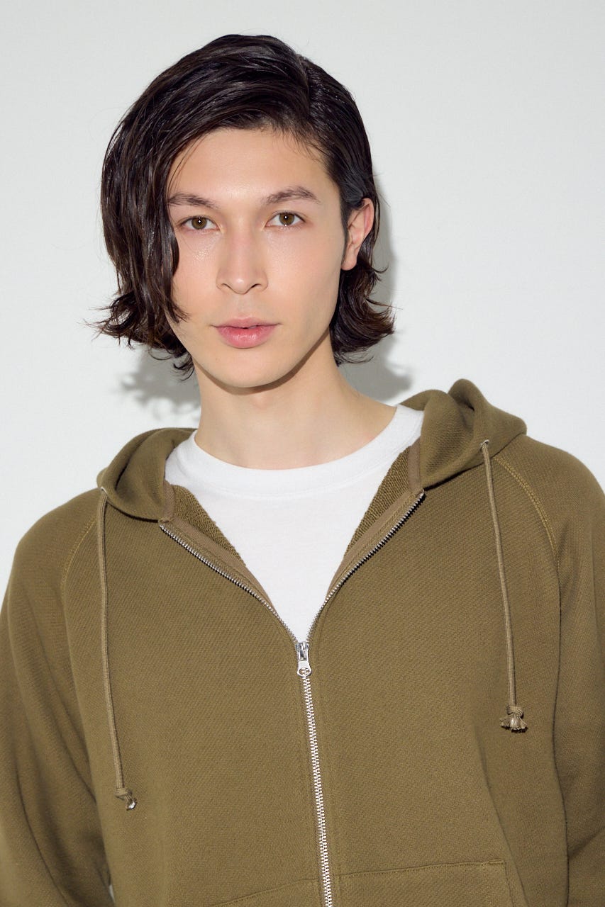 裏毛ジップアップパーカー D/KHA L