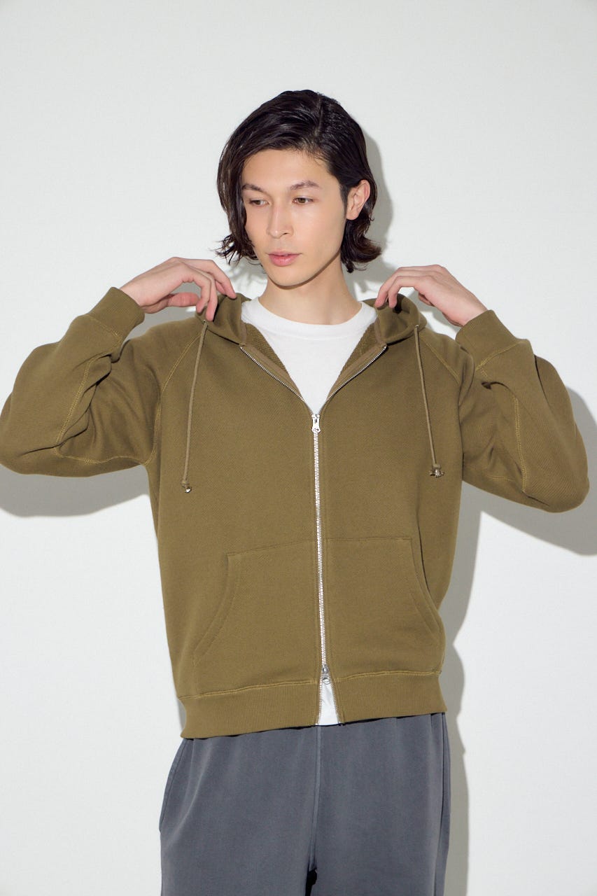 裏毛ジップアップパーカー D/KHA L
