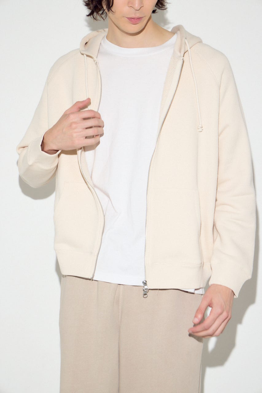 裏毛ジップアップパーカー IVOY L