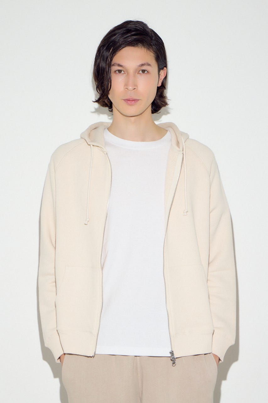 裏毛ジップアップパーカー IVOY L