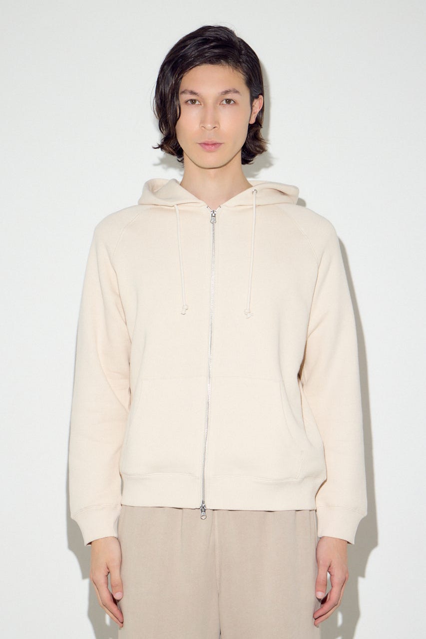 裏毛ジップアップパーカー IVOY L