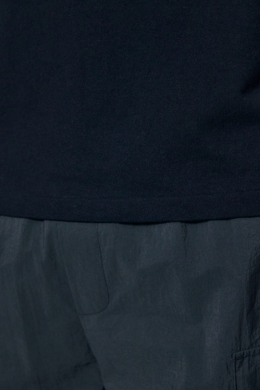 ベーシックコットン半袖T BLK L