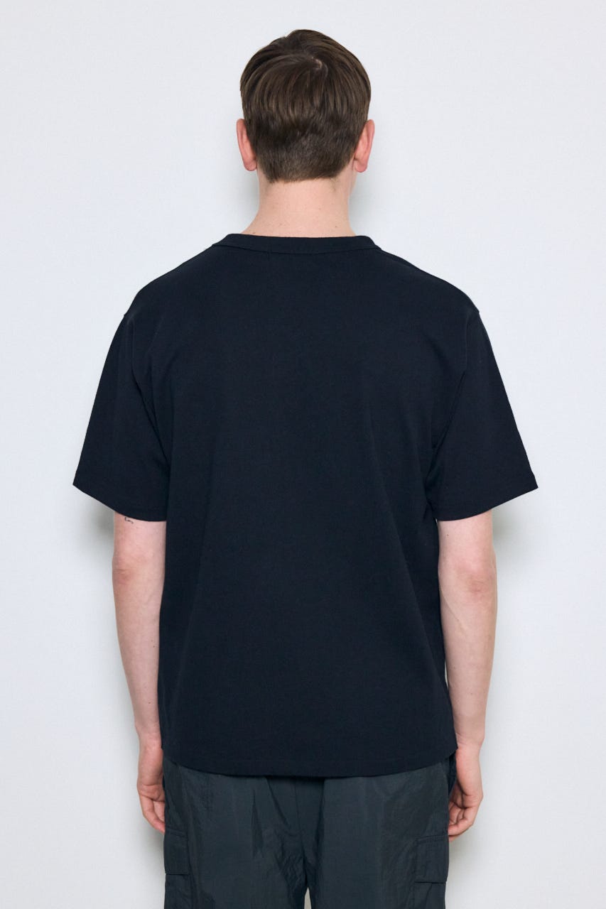 ベーシックコットン半袖T BLK L