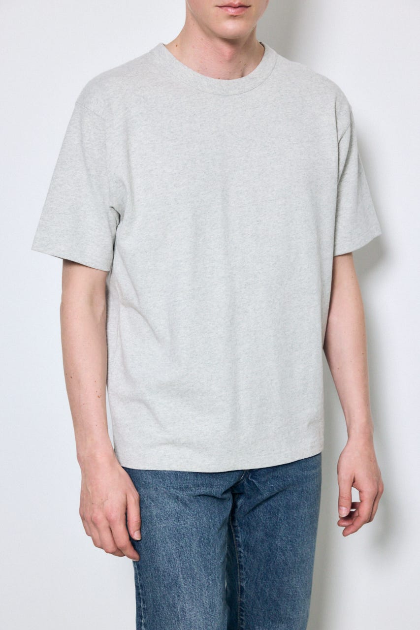 ベーシックコットン半袖T GRY M