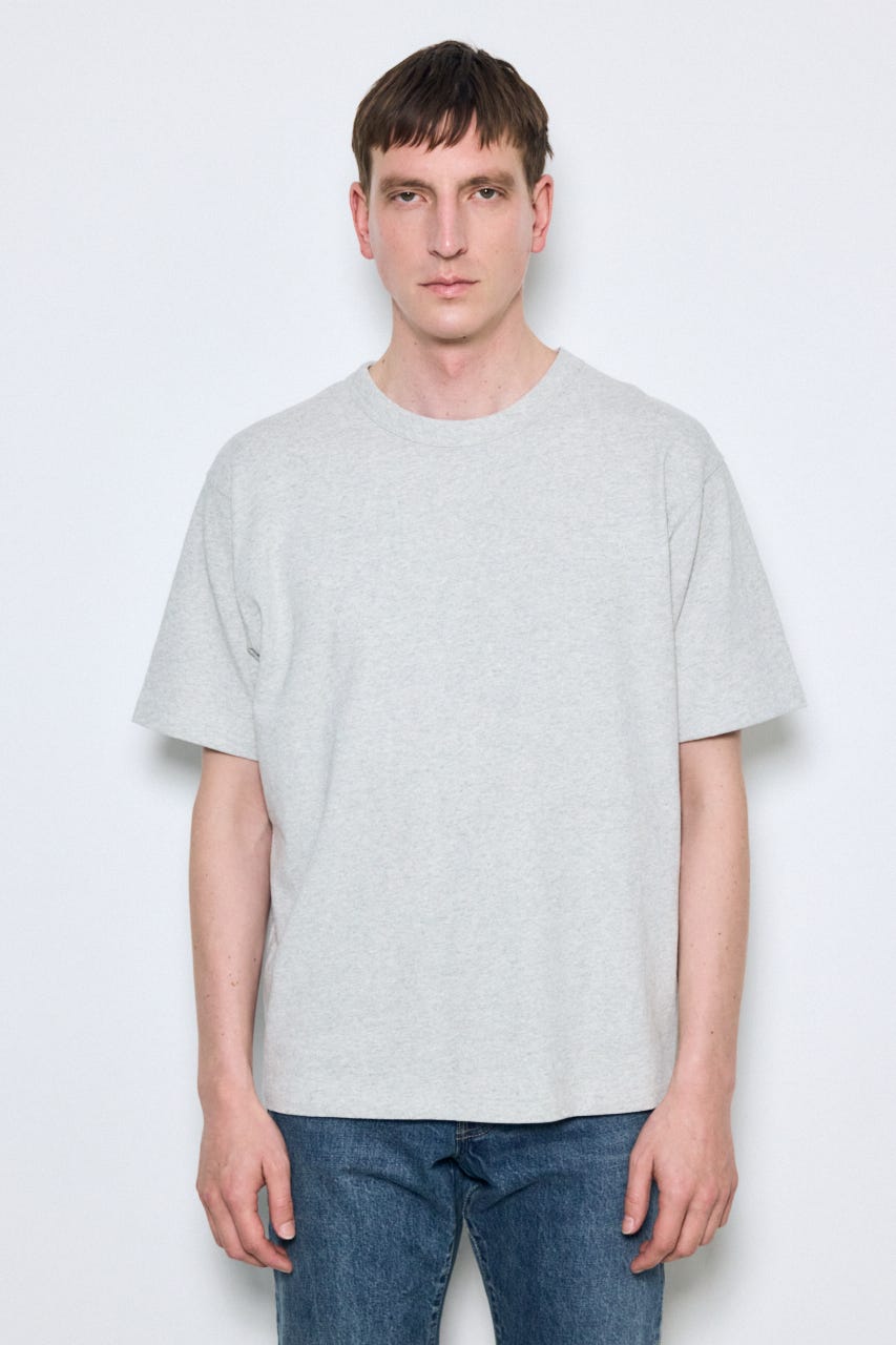 ベーシックコットン半袖T GRY M